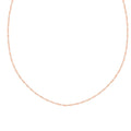 14K Rose Gold Over Sterling Silver Oval Daisy Chain Necklace 24 Inches 3 Grams - Sticky add to cart bar