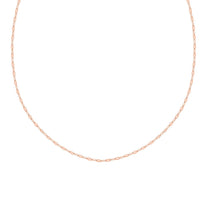 14K Rose Gold Over Sterling Silver Oval Daisy Chain Necklace 24 Inches 3 Grams