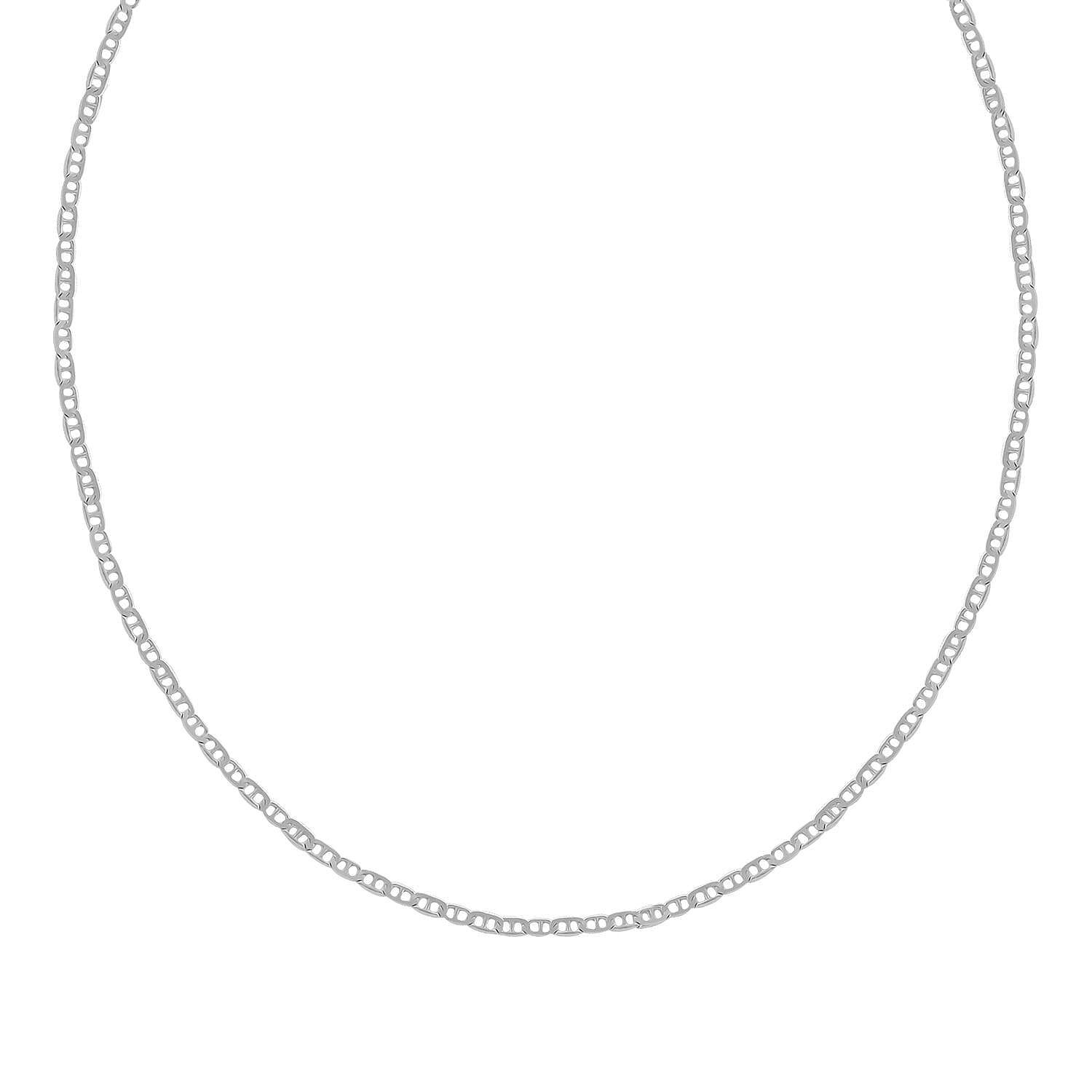 Sterling Silver Round Mariner Chain Necklace 24 Inches 2.70 Grams