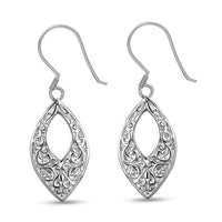 D'Joy Filigree Earrings in Sterling Silver 5.40 Grams
