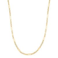 Italian 10K Yellow Gold T-Bar Necklace 20 Inches 4.40 Grams