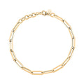 Italian 10K Yellow Gold Paperclip Bracelet (7-8In) 1.60 Grams - Sticky add to cart bar
