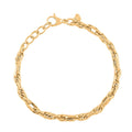 Italian 10K Yellow Gold Figaro Bracelet (7-8In) 3.50 Grams - Sticky add to cart bar