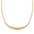 Italian Graduated Oval Rolo Necklace in 10K Yellow Gold 6.95 Grams 18-20 Inches - Sticky add to cart bar
