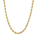 Italian 10K Yellow Gold Faceted Torchon Necklace 22 Inches 14 Grams - Sticky add to cart bar