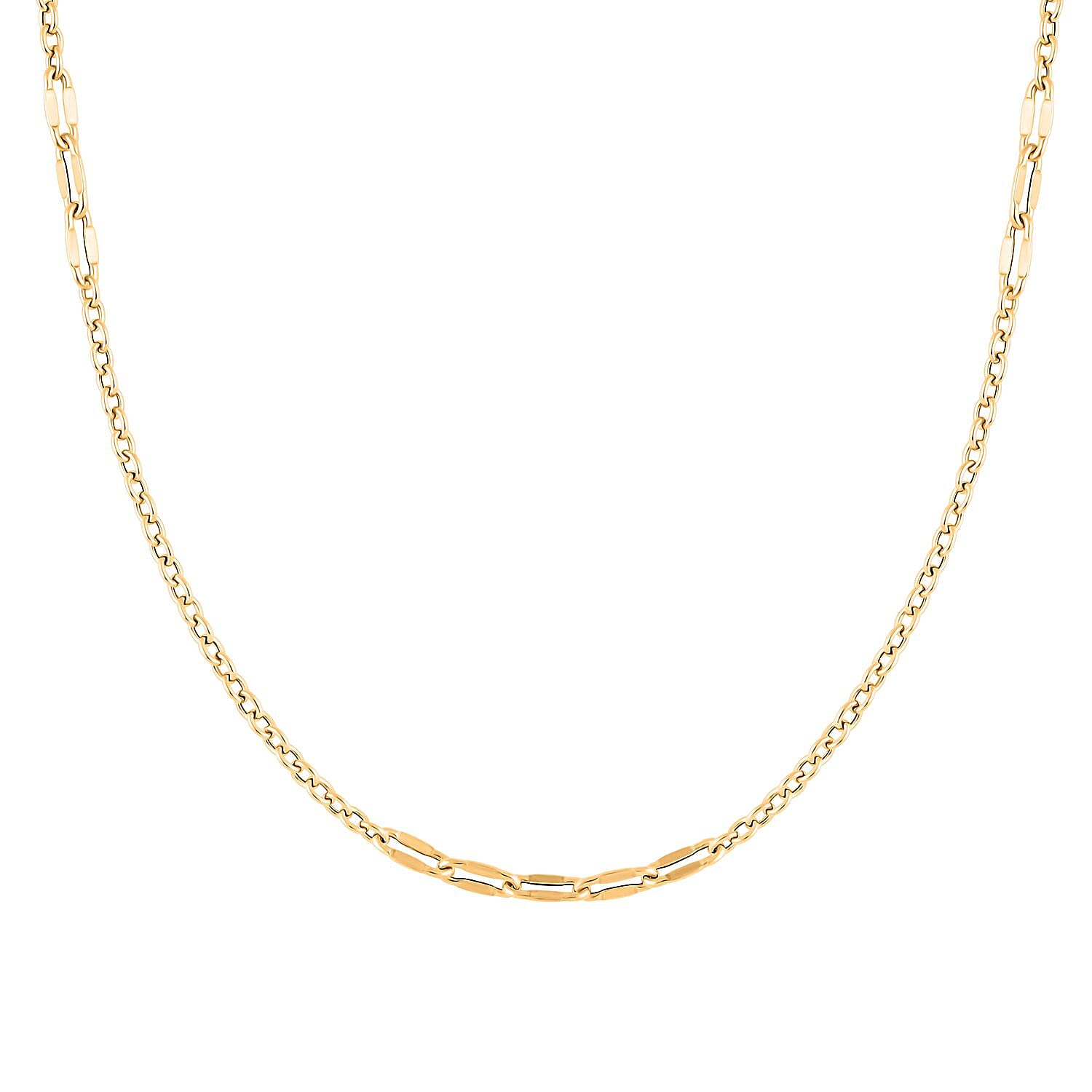 Italian Stations Long Length Luce Oro Necklace in 10K Yellow Gold 6.60 Grams 24 Inches