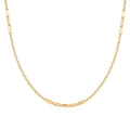 Italian Stations Long Length Luce Oro Necklace in 10K Yellow Gold 6.60 Grams 24 Inches - Sticky add to cart bar