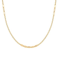 Italian Stations Long Length Luce Oro Necklace in 10K Yellow Gold 6.60 Grams 24 Inches