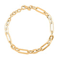 Italian 10K Yellow Gold Figaro Bracelet (7-8In) 2.5 Grams - Sticky add to cart bar