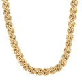 Italian 10K Yellow Gold Rosetta Link Necklace (18 inches) (7.90 g) - Sticky add to cart bar