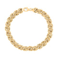 Italian 10K Yellow Gold Rosetta Link Bracelet (7.50 In) 4.44 Grams - Sticky add to cart bar