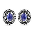 Bali Legacy Tanzanite Tulang Naga Stud Earrings in Sterling Silver 3.35 ctw - Sticky add to cart bar