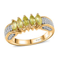 Premium Sava Sphene, White Zircon Ring in 18K Vermeil YG Over Sterling Silver (Size 10.0) 1.65 ctw - Sticky add to cart bar