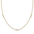Italian Paperclip Station Necklace in 10K Yellow Gold 2.23 Grams 24 Inches - Sticky add to cart bar