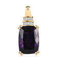 Luxoro 10K Yellow Gold AAA Moroccan Amethyst and G-H I2 Diamond Pendant 7.00 ctw - Sticky add to cart bar