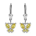 D'Joy Premium Sphene Butterfly Earrings in Rhodium Over Sterling Silver 0.85 ctw - Sticky add to cart bar
