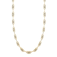 Italian 10K Yellow Gold Jolly Links Necklace 18-20 Inches 7.50 Grams
