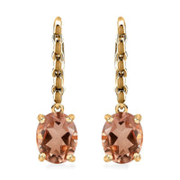 Morganique Quartz (Triplet) Lever Back Earrings in 18K Vermeil Yellow Gold Over Sterling Silver 5.40 ctw