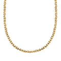 Italian Hammered Faceted Rolo Necklace in 10K Yellow Gold 15.13 Grams 18 Inches - Sticky add to cart bar