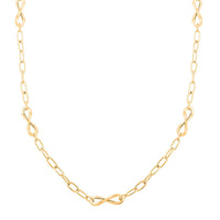 Italian Infinity Links Necklace in 10K Yellow Gold 4.94 Grams 20 Inches