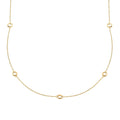 Italian Circle Stations Necklace in 10K Yellow Gold 1.95 Grams 20 Inches - Sticky add to cart bar