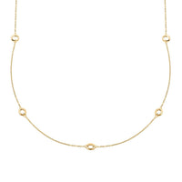 Italian Circle Stations Necklace in 10K Yellow Gold 1.95 Grams 20 Inches