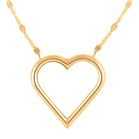 Italian Heart Necklace in 10K Yellow Gold 1.56 Grams 18-20 Inches