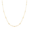 Italian Heart Station Mirror Necklace in 10K Yellow Gold 1.10 Grams 20 Inches - Sticky add to cart bar
