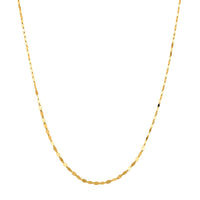 Italian 10K Yellow Gold Graduated Mirror Necklace 18-20 Inches 1 Grams