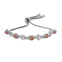 Mozambique Garnet 2.40 ctw Bracelet in Stainless Steel (10.50 In)