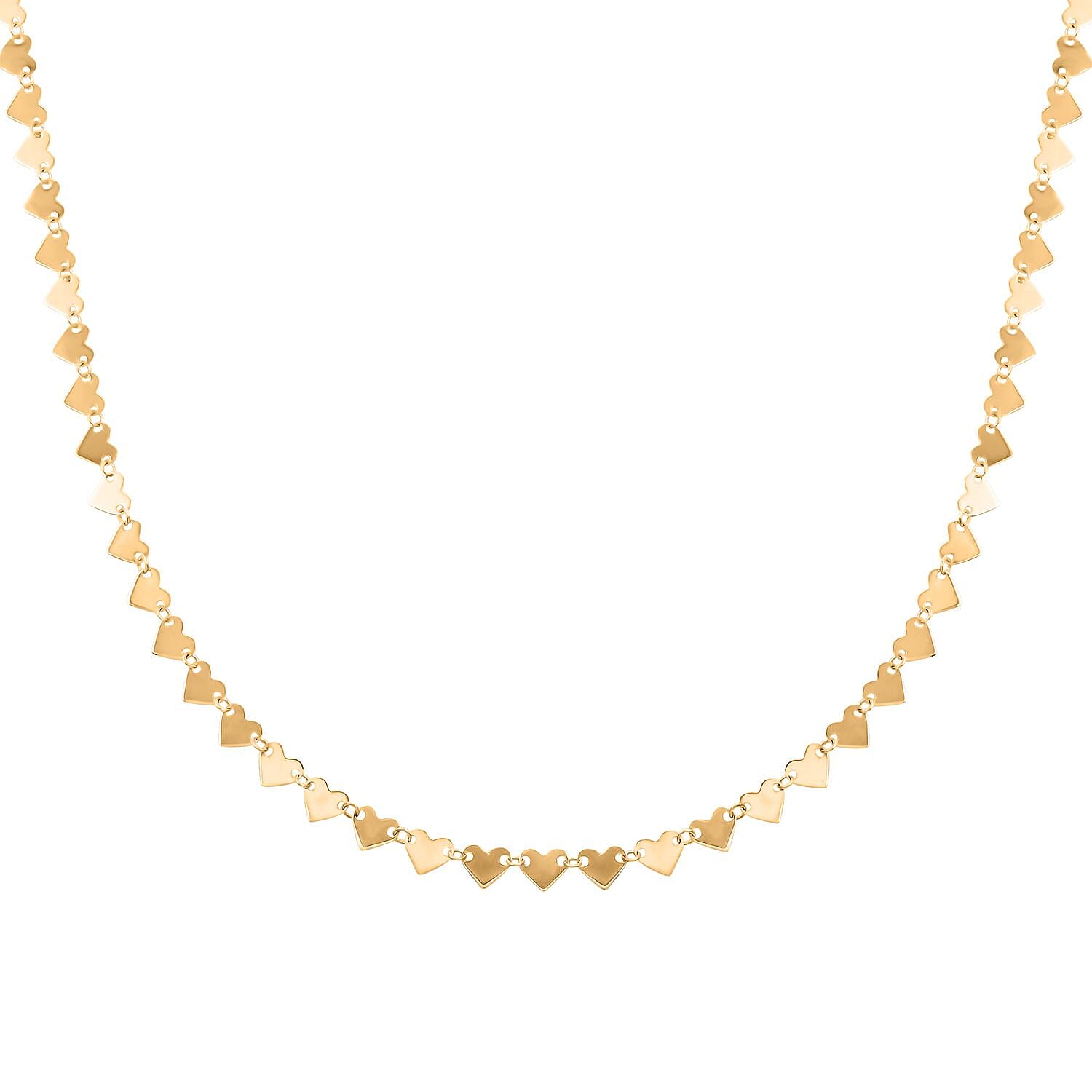 Italian Heart Elements Necklace in 10K Yellow Gold 2.75 Grams 20 Inches