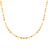 Italian Heart Elements Necklace in 10K Yellow Gold 2.75 Grams 20 Inches