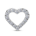 Luxuriant Lab Grown Diamond SI Heart Pendant without Chain in Platinum Over Sterling Silver 0.60 ctw - Sticky add to cart bar