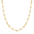 Coriandoli Oro Italian 10K Yellow Gold Diamond-Cut and Marquise Elements Necklace 18 Inches 3.10 Grams - Sticky add to cart bar
