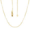 Italian Fiocco & Flat Link Chain Necklace in 10K Yellow Gold 1.35 Grams 20 Inches - Sticky add to cart bar
