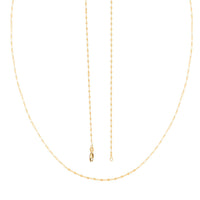 Italian 10K Yellow Gold Mirror Chain 20 Inches 0.80 Grams