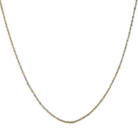 Spirali Singapore Italian 10K Yellow and White Gold Necklace 20 Inches 1.60 Grams