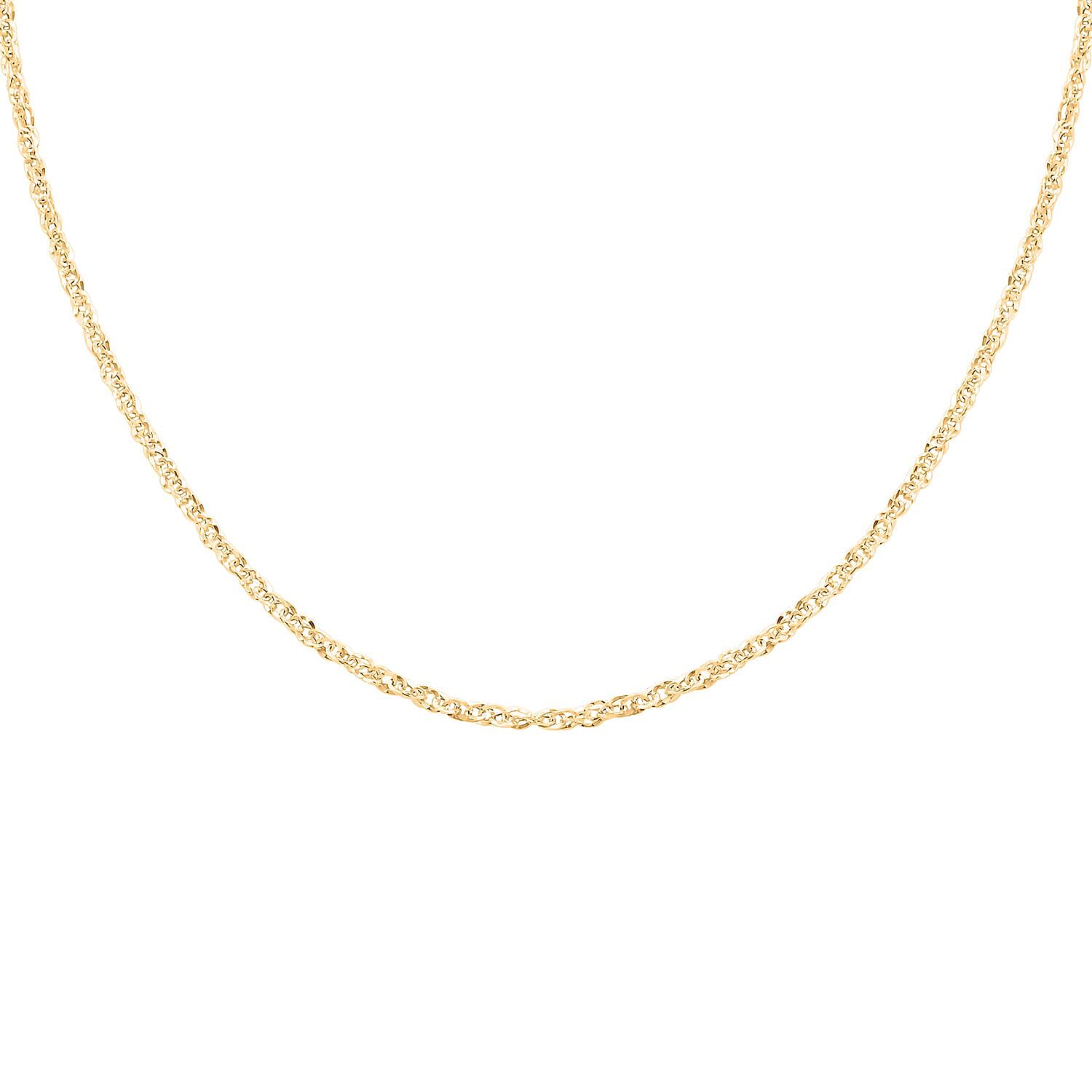 Italian Double Singapore Necklace in 10K Yellow Gold 1.82 Grams 20 Inches