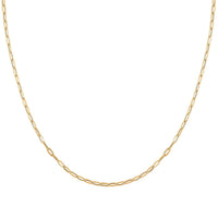 Italian Paperclip Link Necklace in 10K Yellow Gold 2.70 Grams 20 Inches