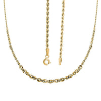 Italian Graduated Rope Radiance Necklace in 10K Yellow Gold 3.75 Grams 20 Inches