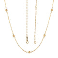 Italian 10K Yellow Gold Beads Station Necklace 18-20 Inches 1.70 Grams - Sticky add to cart bar