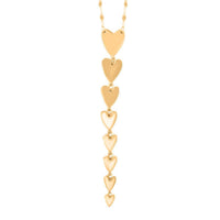Cuore Scalare Italian 10K Yellow Gold Graduated Necklace 18-20 Inches 1.90 Grams