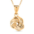 Italian Rosetta Love Knot Pendant Necklace in 10K Yellow Gold 1.30 Grams 18-20 Inches - Sticky add to cart bar