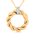 Italian 10K Yellow and White Gold Ricciolo Necklace 18-20 Inches 1.6 Grams - Sticky add to cart bar