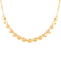 Italian Concave Heart Station Necklace in 10K Yellow Gold 1.50 Grams 18-20 Inches - Sticky add to cart bar