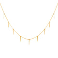Italian Sword Drop Station Necklace in 10K Yellow Gold 1.16 Grams 18-20 Inches - Sticky add to cart bar