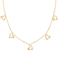 Disegno Cuori Italian 10K Yellow Gold Station Necklace 18-20 Inches 1.20 Grams - Sticky add to cart bar