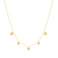 Quadrifoglio Italian 10K Yellow Gold Station Necklace 18-20 Inches 1.30 Grams - Sticky add to cart bar