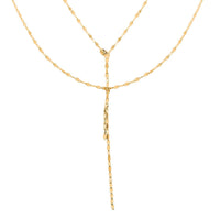 Italian Tassel Mirror Necklace in 10K Yellow Gold 1.80 Grams 20 Inches