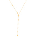 Italian 10K Yellow Gold Disc Drop Necklace 20 Inches 1.90 Grams - Sticky add to cart bar